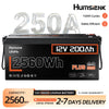 Humsienk 12V 200Ah LiFePO4 Battery, Built-in 250A BMS, 15000+ Deep Cycle, Low-Temp Protection, Rechargeable Lithium Battery for RV, Van, Golf Cart, Boat, Camper, Marine, Trolling Motor, Off-Grid, Solar Energy Storage, 5-Year Warranty