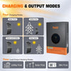 PowMr Low Frequency 48V Solar Inverter Charger 5KW 10KW Split Phase 110V/220V Pure Sine Wave Inverter with 105A MPPT Charging Current Built in BMS Comms AC/DC Dual Charge Protections for Industrial and Commercial Premises