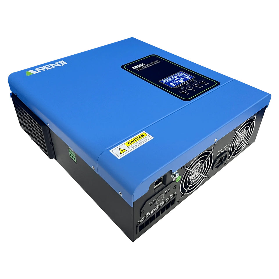 ANENJI Hybrid Solar Inverter 3KW 24V 110V/120V MPPT Pure Sine Wave Off Grid Photovoltaic Inverter with100A Solar Charger PV 500V