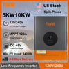 PowMr 5KW 10KW 48V Spilt-Phase Hybrid Inverter 120V/240V Low-Frequency Inversor 120A MPPT Controller Max PV 5400W fit LifePo4 Batteria for Home