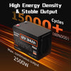 Humsienk 12V 314Ah LiFePO4 Battery, Size MINI, Capacity 4019Wh, Built-in 200A BMS, 15000+ Deep Cycle, For Fishing, Portable Power Station, Golf Cart, Boat, Marine, Off-Grid, Solar, 5-Year Warranty