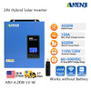 ANENJI 110VAC/120VAC 4.2KW 24V Hybrid Solar Inverter MPPT Off Grid 120A Solar Charger PV 500VDC for PV Solar