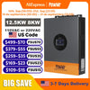 PowMr 12.5KW 8KW Split Phase Inverter 110V or 220V Hybrid Solar Inverter 48V Dual Output Off Grid Inverter with MPPT 200A 120A Solar Battery Charger Parallel Up to 6 Units