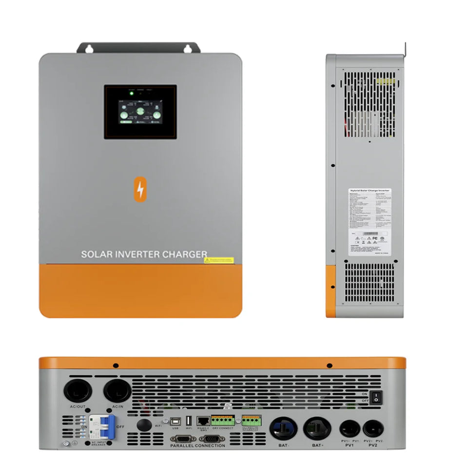 PowMr 10KW/12kW Dual Voltage Inverter 120V/240V Split Phase Built in 2 MPPT 500V PV Input Max 160A Charging with BMS up to 6 Units in Parallel Zero Export CT Off-Grid for LiFePO4 Lead Acid Compatible