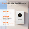Humsienk 48V 8KW 3-in-1 Solar Hybrid Inverter, Dual MPPT, 120V/240V Split/Single Phase, 8KW Pure Sine Wave Output, Safety Protections, With USB/RS485/CAN, LCD Display & Remote Monitoring For Off-Grid System