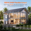 Humsienk 48V 12KW/8KW 3-in-1 Solar Hybrid Inverter, Dual MPPT, 120V/240V Split/Single Phase, 12kW Pure Sine Wave Output, Safety Protections, With USB/RS485/CAN, LCD Display & Remote Monitoring For Off-Grid System