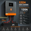 PowMr 4.5VA/6.5VA Off Grid Solar Inverter 24V/48Vdc to 220Vac MPPT 120A Charge Controller BMS Communication Max PV 450V for Home Solar System