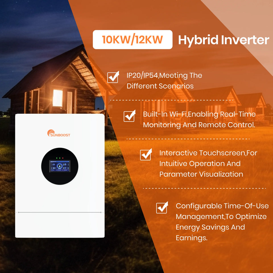 Sunboost Split Phase Inverter 3.6KW 5.5KW 6.2KW 8KW 10KW 12KW Single Phase Hybrid Solar Inverter3KW 3.6KW 5KW 110V 120V 240V 48V