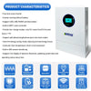 ANENJI Split Phase 12KW 48V Hybrid Solar Inverter 2 MPPT AC 120VAC 240VAC Pure Sine Wave Off Grid Tie MPPT 200A Solar Charger PV 500VDC Dual PV Input