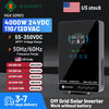 Sumry 4KW 120V Off Grid Solar Inverter 24V 140A 5600W MPPT Charger Pure Sine Wave Home Inverter 6.25 Inch LCD Display
