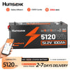 Humsienk 48V 100Ah LiFePO4 Battery Designed For Golf Cart 200A BMS 5120Wh Smart Bluetooth Monitor With 5-Year Warranty/ UL 1973
