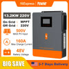 PowMr 13.2KW Hybrid Solar Inverter 48V 220V On Grid Off Grid Inverter Dual Input Dual Output MPPT 160A Solar Battery Charger