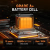 HumsiENK LiFePO4 12.8V 100Ah Grade A Battery 8000 Cycles Built-in Bluetooth & 100A BMS For Boat /RV /Camping/Portable/solar energy storage