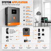 PowMr 4.5VA/6.5VA Off Grid Solar Inverter 24V/48Vdc to 220Vac MPPT 120A Charge Controller BMS Communication Max PV 450V for Home Solar System