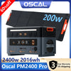 OSCAL Solar Generator 2048Wh LiFePO4 Portable Power Station 2400W 4800W Peak UPS Power Supply App Control Ultra Quiet for Home Emergency Camping RV Travel