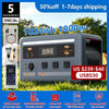 OSCAL PowerMax 1800se 1800W/120V Portable Power Station 1024Wh LiFePO4 Continuous 3600W Surge 1H Fast Charge UPS Solar Generator APP Control for Home Hurricane Camping RV