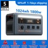OSCAL PowerMax 1800se 1800W/120V Portable Power Station 1024Wh LiFePO4 Continuous 3600W Surge 1H Fast Charge UPS Solar Generator APP Control for Home Hurricane Camping RV