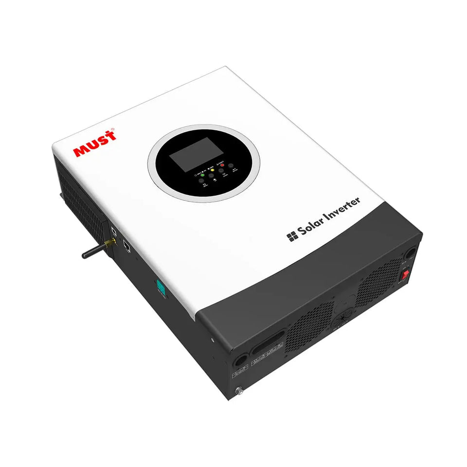 MUST PV1800 Prem 3KW 24V 6.2KW 48V Home MPPT Hybrid Solar Inverter PV 450V MPPT 100A Double Output OFF Grid Solar System WIFI