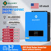 SUMRY 3.6KW 24V 120V Solar Inverter Pure Sine Wave Off Grid MPPT 110A Controller Charger 120A for Home Use