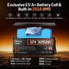 Humsienk 12V 314Ah LiFePO4 Lithium Battery Packs With Bluetooth 200A BMS Rechargeable For RV Golf Cart Camping Fishing Boats