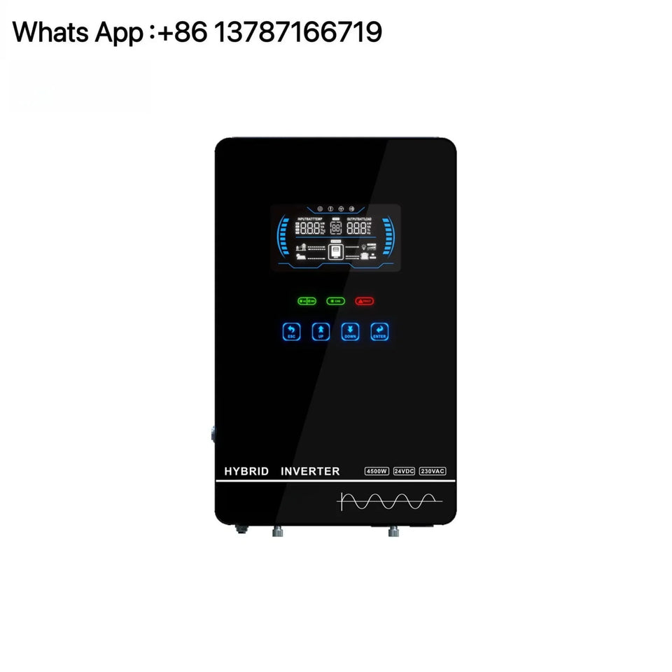 Sumry 4KW 110V 120V Hybrid Solar Inverter 24V 140A MPPT Charger Pure Sine Wave Home Inverter 6.25 Inch LCD Display
